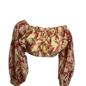 Lovers and Friends Bosworth Floral Off-Shoulder Crop Top